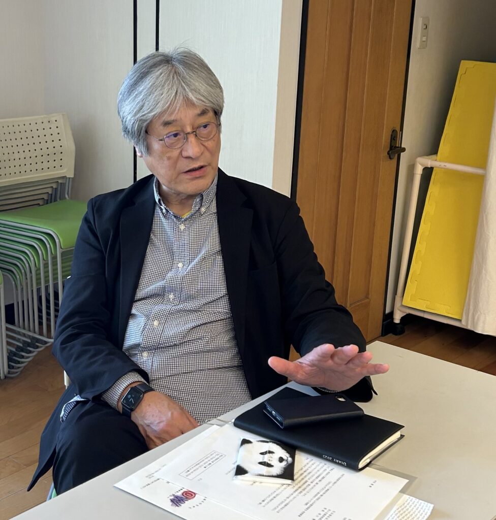 中谷満氏インタビュー中